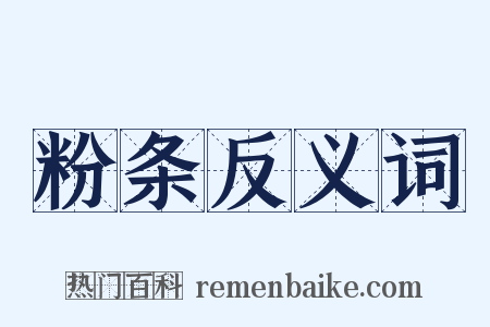 粉条反义词是什么意思的图片